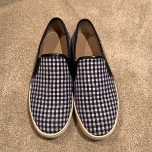 Checkered slip on shoes